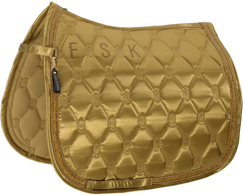 Zadeldek Eskadron Heritage Satin Jewel Dressuur de Eskadron en Donkergeel – photo produit