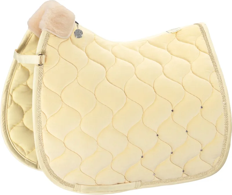 Zadeldek Eskadron Platinum Pure Velvet Crystal de Eskadron en Blanc – photo produit