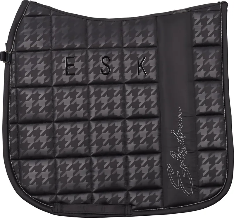 Zadeldek Essence Big Square Glossy - dressuur Paard de Eskadron en Noir – photo produit