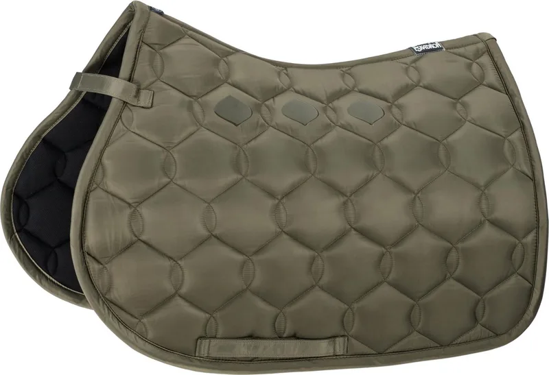 Zadeldek glossy wave contrast Oliv - DL | Zadeldekje paard by Eskadron – product photo