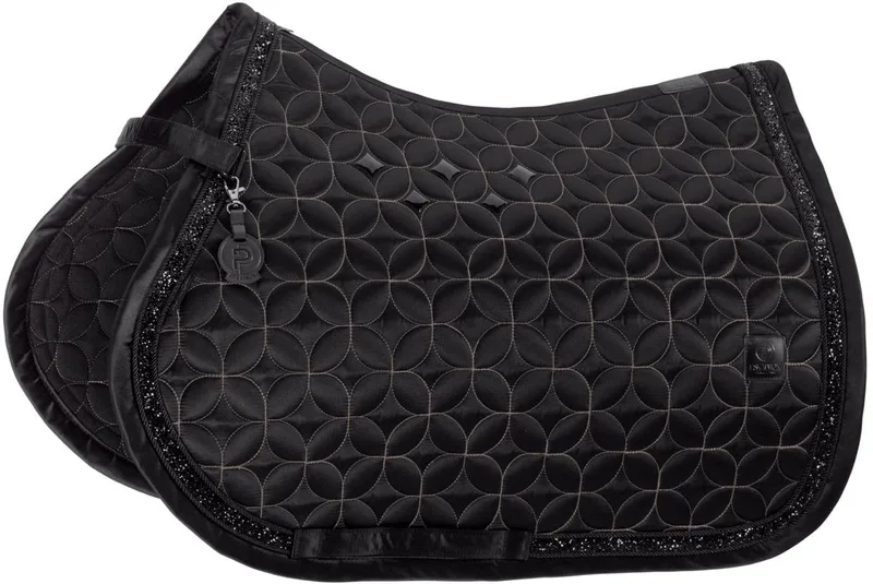 Zadeldek Mattgloss Contrast Jewel Platinum 26/27 Full by Eskadron in Black – product photo