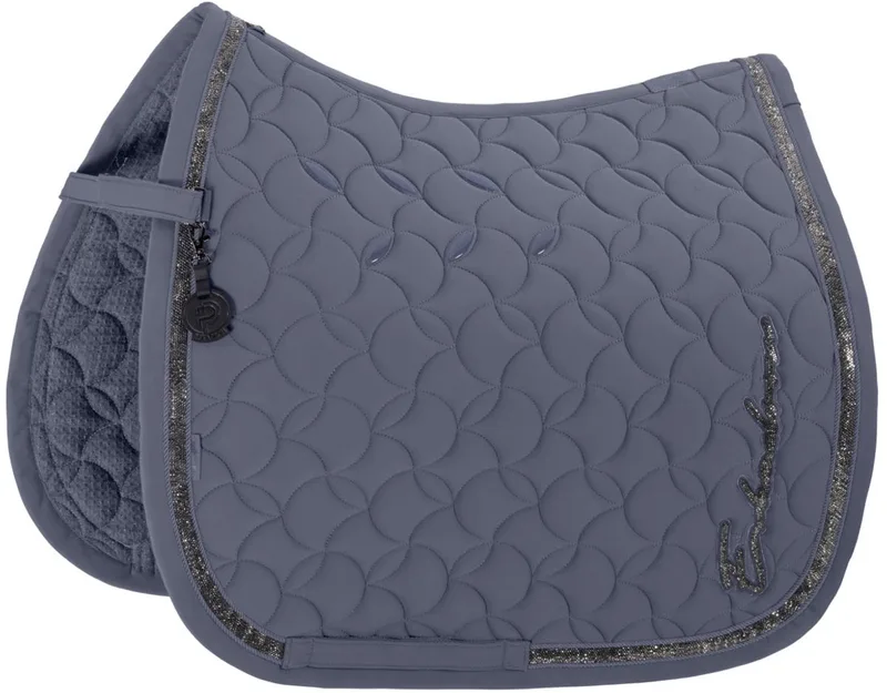 Zadeldek Pro Soft Glitter Platinum 26/27 Full von Eskadron in Slate Blue – Produktfoto