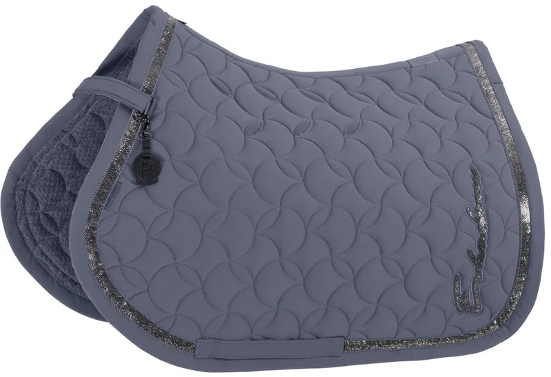 Zadeldek Pro Soft Glitter Platinum 26/27 Full van Eskadron in Slate Blue – productfoto