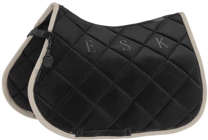 Zadeldek Silk Contrast Diamond Platinum 26/27 Full de Eskadron en Noir – photo produit