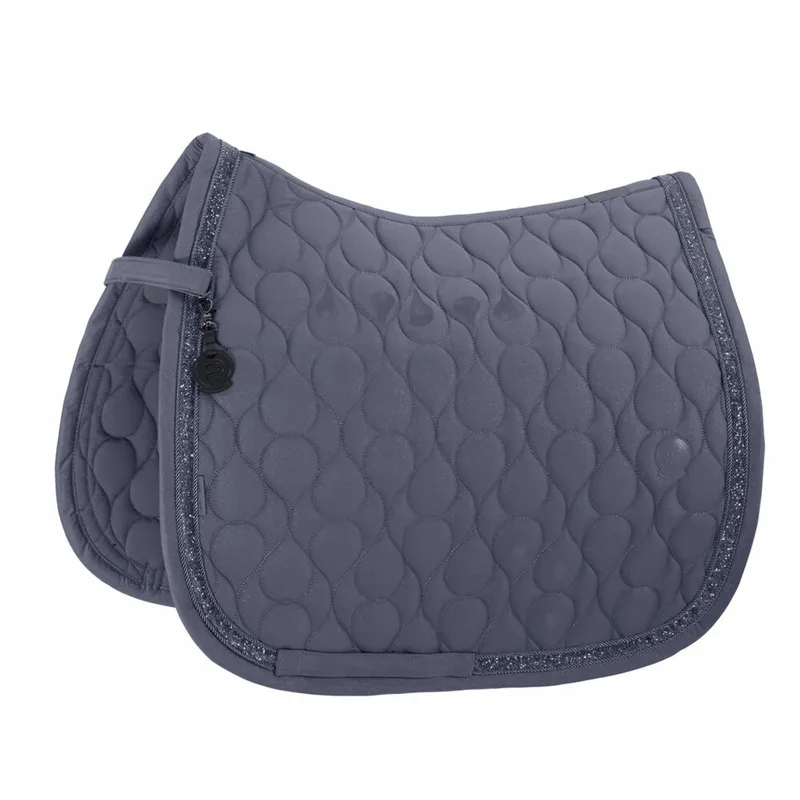 Zadeldek Sparkle Jewel Platinum FS26 Slate Blue - Dressuur | Zadeldekje paard by Eskadron in Blue – product photo