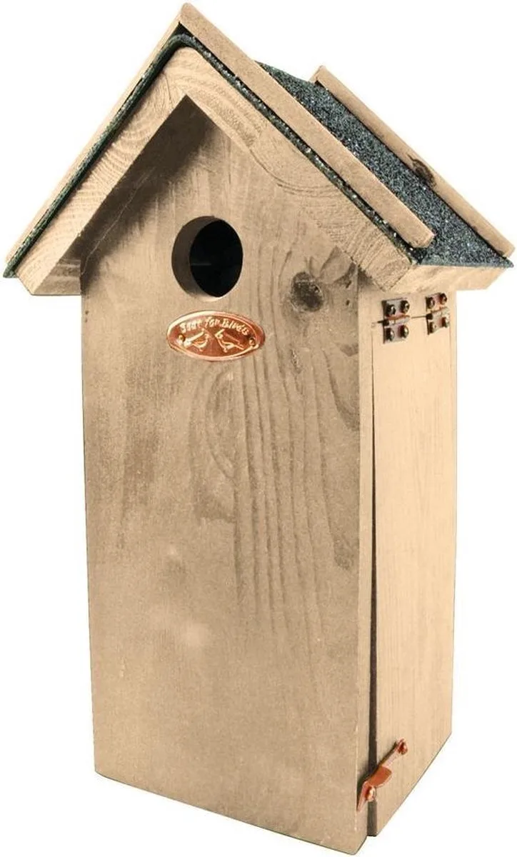 Antiek Vogelhuisje - Koolmees by Esschert Design in HoutkleurBruin – product photo