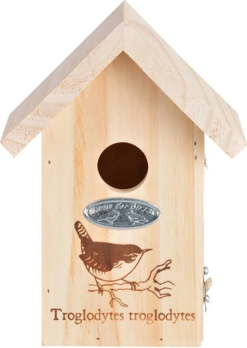 Best for Birds Nestkast winterkoning silhouet by Esschert Design in Houtkleur – product photo