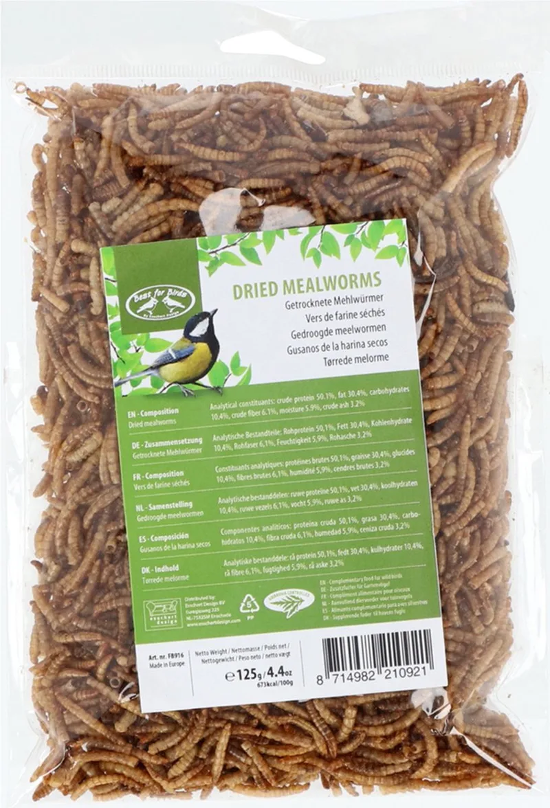 Gedroogde Meelwormen - 125 gram by Esschert Design – product photo
