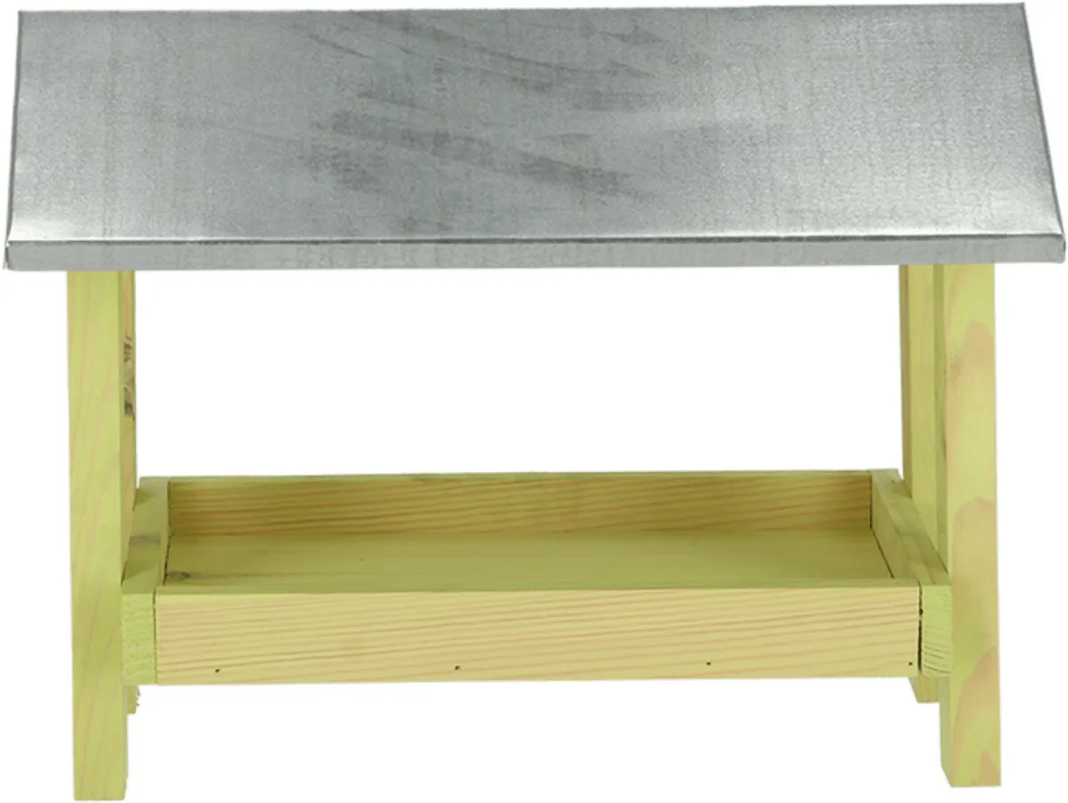 Grondvoedertafel met dak från Esschert Design i Houtkleur – produktbild