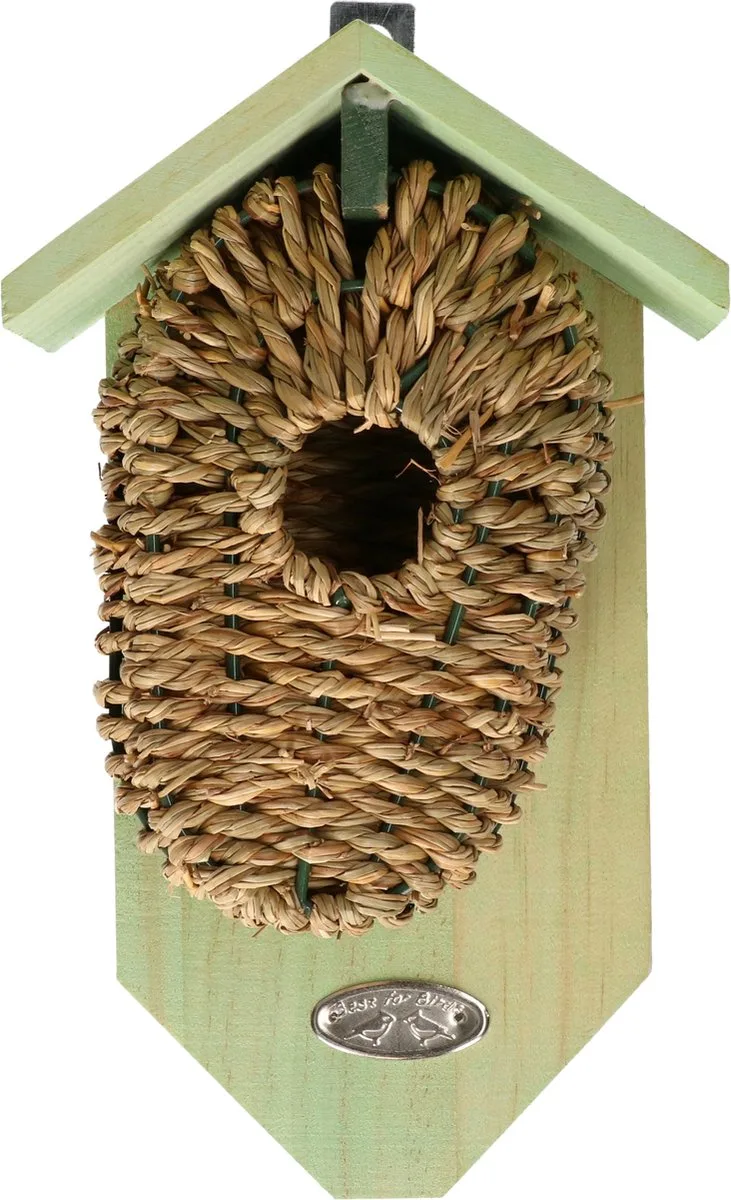 Nestbuidel Zeegras Vogelhuisje - 15,3 x 11 x 26,3 cm - Ø 32 mm de Esschert Design en Marron – photo produit