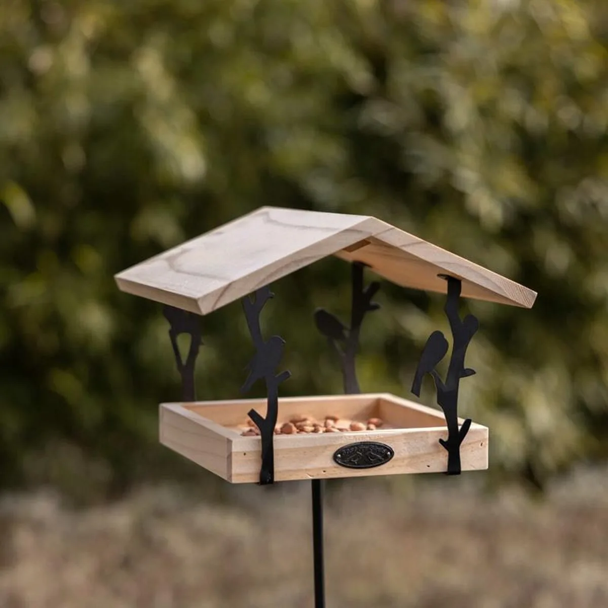 Voedertafel op pin - Tjiftjaf von Esschert Design in Mehrfarbig – Produktfoto