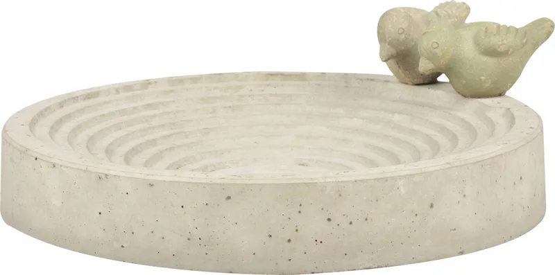 Vogelbad - Beton - 29 x 29 x 11 cm fra Esschert Design i Grå – produktbillede
