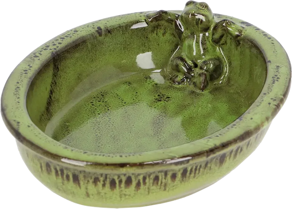 Vogelbad Frosch oval - 1 Stk von Esschert Design – Produktfoto