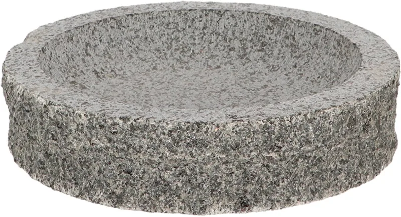 Vogelbad graniet ± 28 cm rond van Esschert Design in Grijs – productfoto