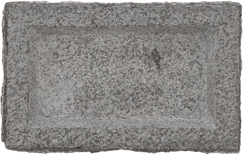 Vogelbad Graniet | 28x18x6 cm by Esschert Design in Grey – product photo