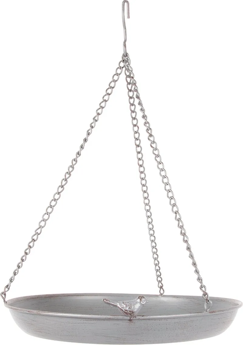 Vogelbad Hangend Metaal by Esschert Design in Grey – product photo
