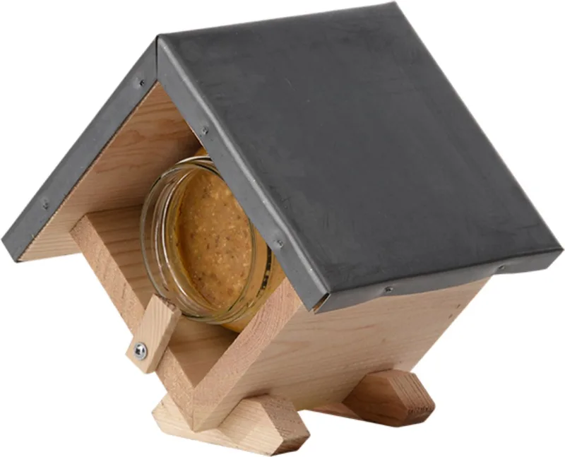 Vogelhuisje Pindakaas 17,9 Cm Hout/zink by Esschert Design in Brown – product photo