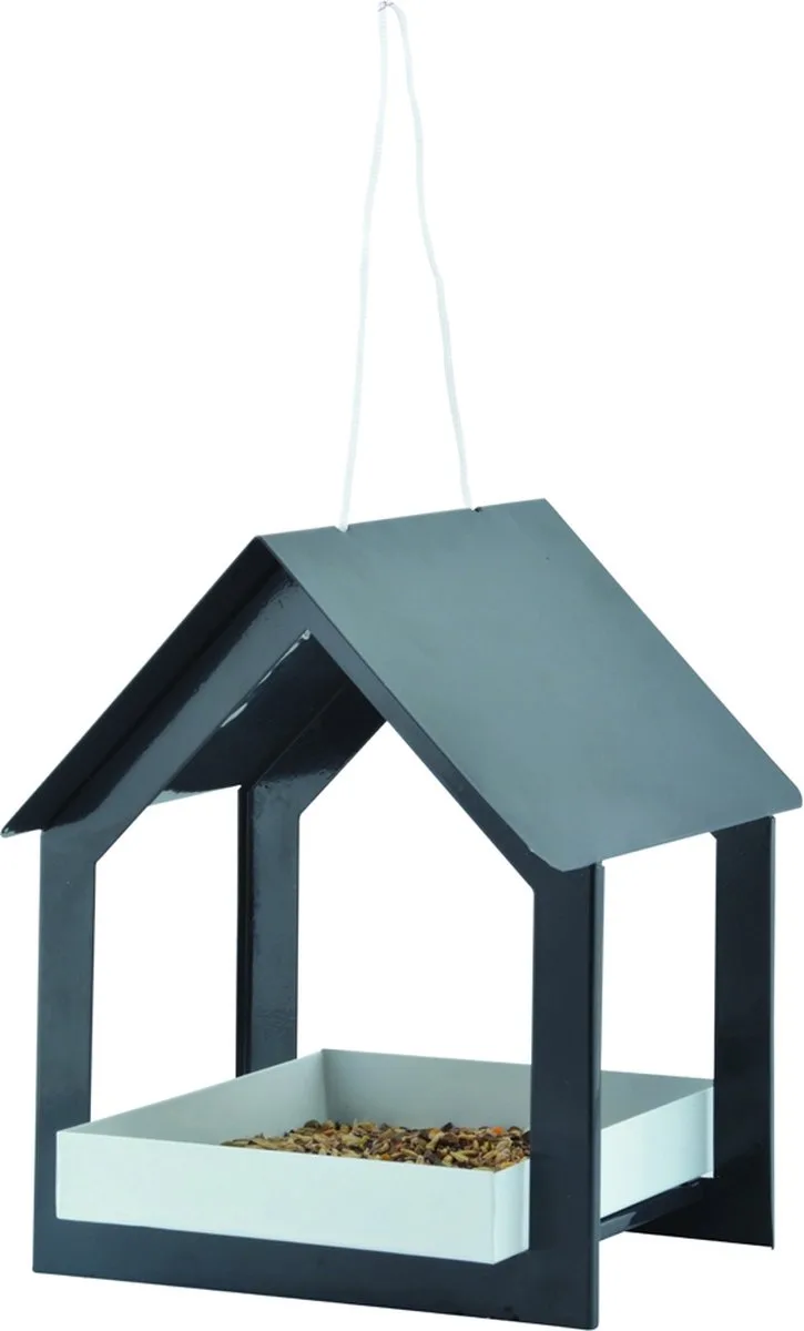 Vogelvoederplek Hangend - 19 x 19 x 23 cm fra Esschert Design i Sort – produktbillede