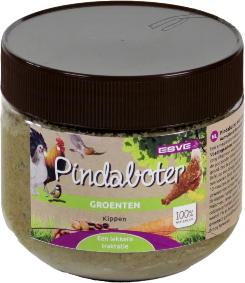 Kippen Pindakaas 300 g - Kippenvoer - Groente von Esve – Produktfoto