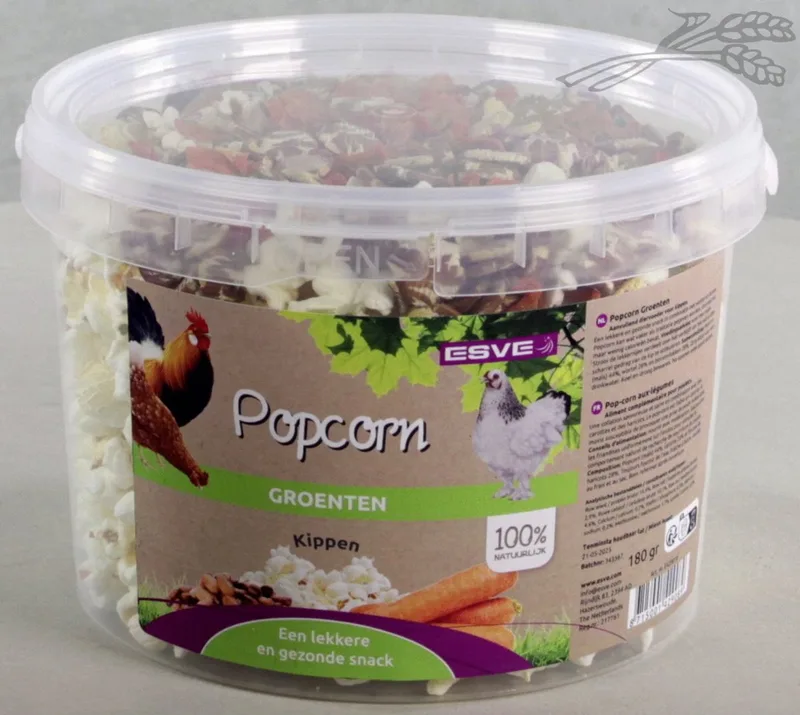 Kippenpopcorn 140 g - Kippenvoer - Groente by Esve – product photo