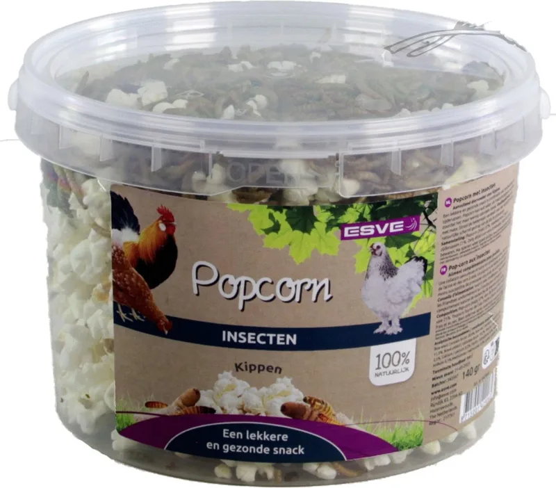 Kippenpopcorn 140 g - Kippenvoer - Insecten by Esve – product photo