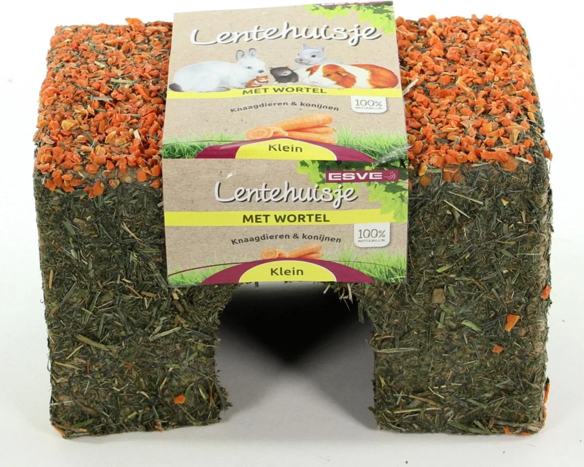 Lentehuis Wortel Small - Knaagdiersnack - 15x10x9 cm de Esve – photo produit