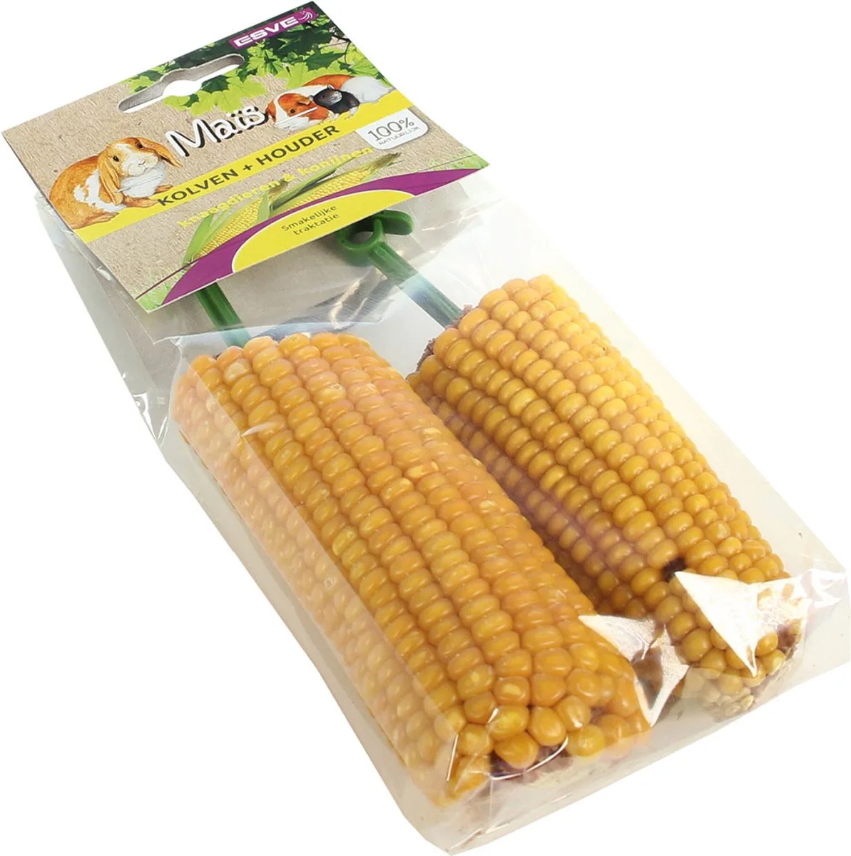 Maiskolven met Houder - 2 St - Konijnensnack de Esve – photo produit