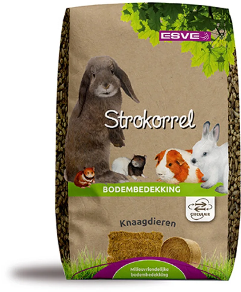Strokorrel bodembedekking 18 liter | sterk absorberend | stofarm från Esve – produktbild
