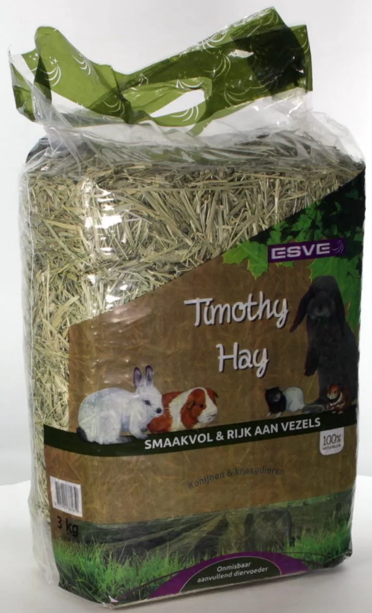 Timothy hooi 3 kg | vezelrijk ruwvoer voor konijnen en knaagdieren by Esve – product photo