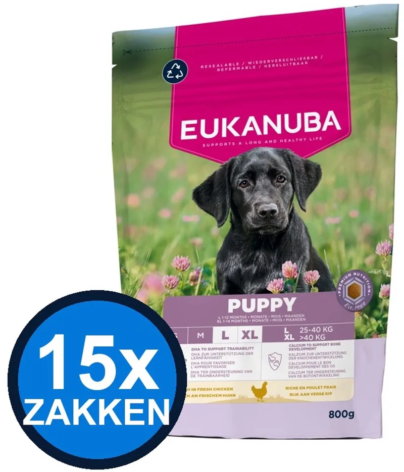 15x Eukanuba - Life Care Dog Puppy Large Chicken - Hondenvoer Droogvoer - 800 g von Eukanuba – Produktfoto