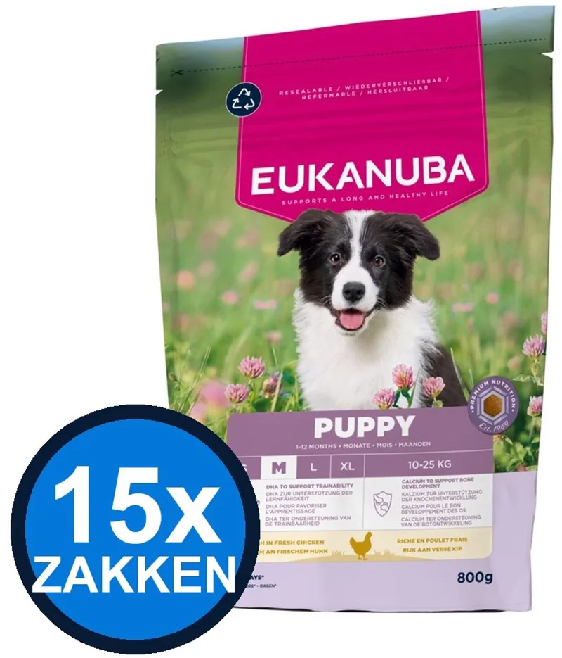 15x Eukanuba - Life Care Dog Puppy Medium Chicken - Hondenvoer Droogvoer - 800 g by Eukanuba – product photo