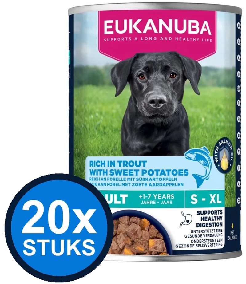 20x Eukanuba - Life Care Dog Wet Adult Trout & sweet Potato - Hondenvoer Natvoer - 400 g by Eukanuba – product photo