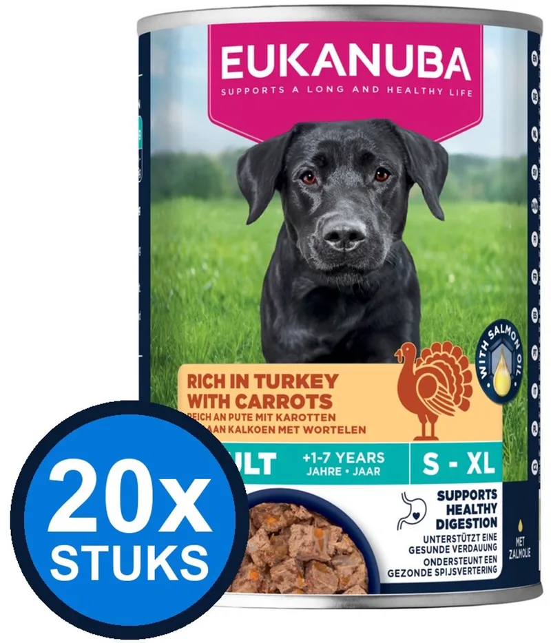 20x Eukanuba - Life Care Dog Wet Adult Turkey & carrot - Hondenvoer Natvoer - 400 g de Eukanuba – photo produit