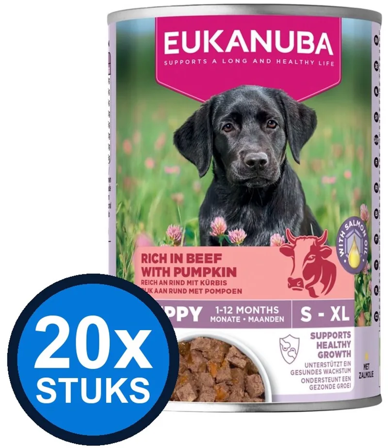 20x Eukanuba - Life Care Dog Wet Puppy Beef & pumpkin - Hondenvoer Natvoer - 400 g fra Eukanuba – produktbillede
