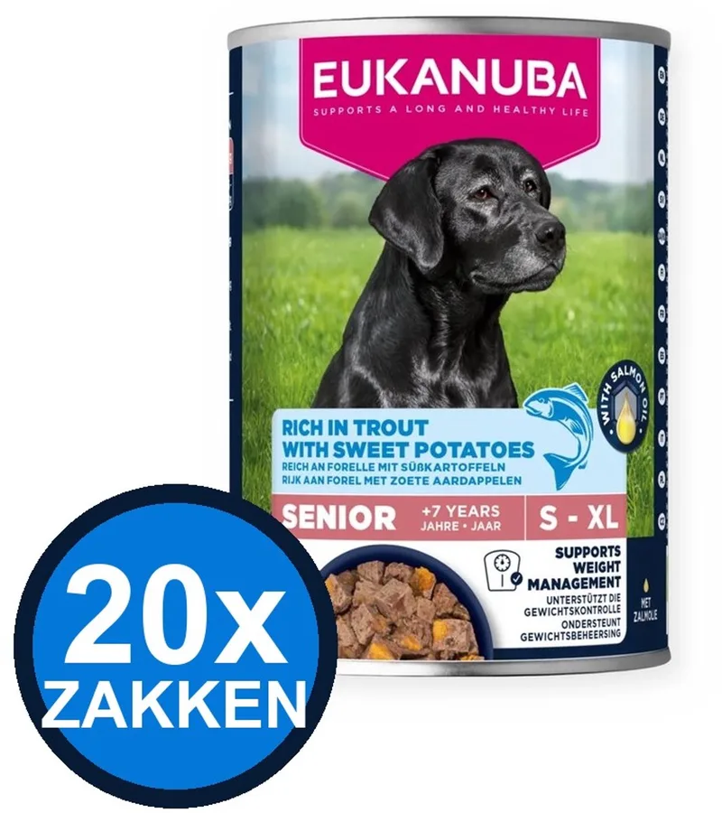 20x Eukanuba - Life Care Dog Wet Senior Lamb & Potato - Hondenvoer Natvoer - 400 g de Eukanuba – photo produit