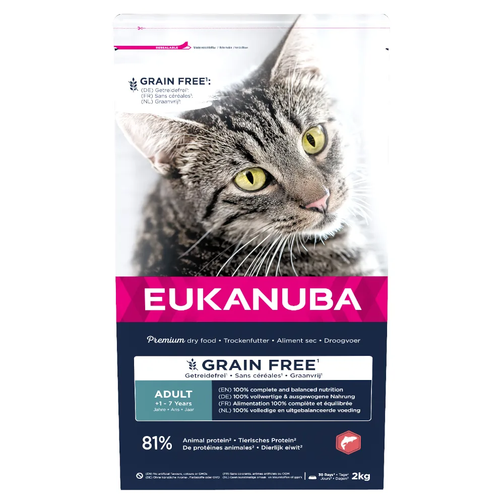 2kg Eukanuba Adult Graanvrij Rijk aan Zalm Droog Kattenvoer by Eukanuba – product photo