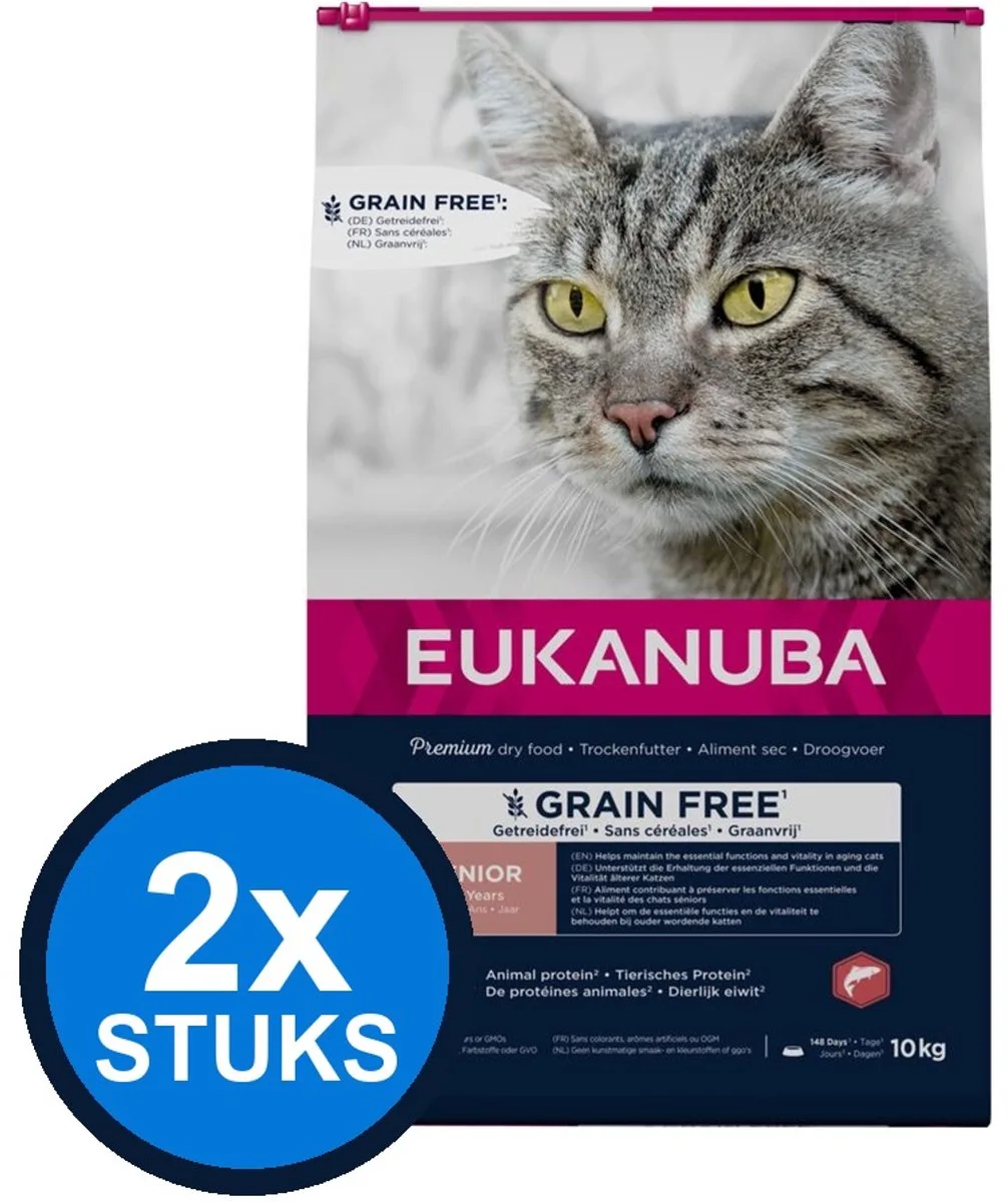 2x Eukanuba - Cat senior grainfree salmon 10kg från Eukanuba – produktbild