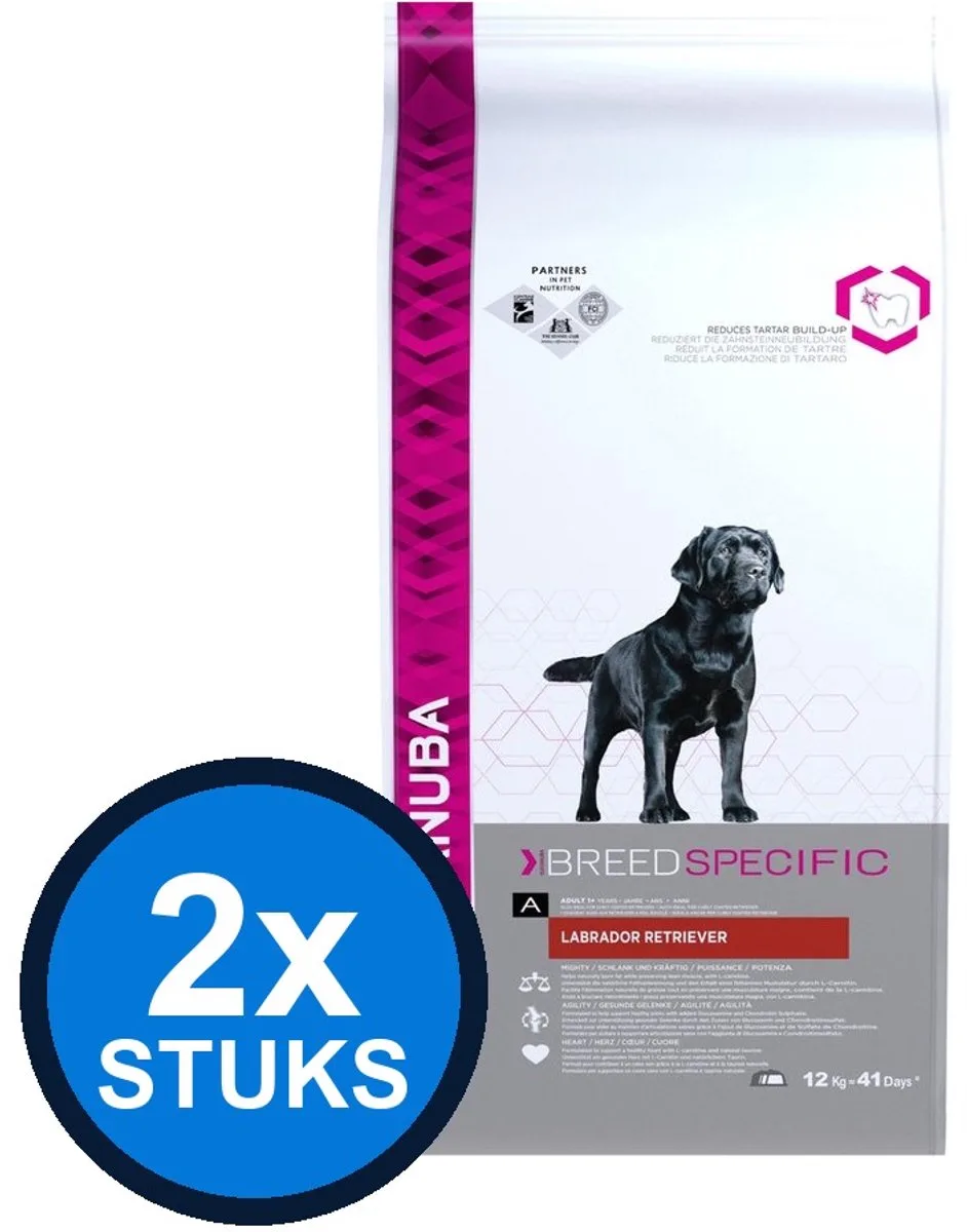 2x Eukanuba - Dog adult labrador retriever chicken 12kg fra Eukanuba – produktbillede