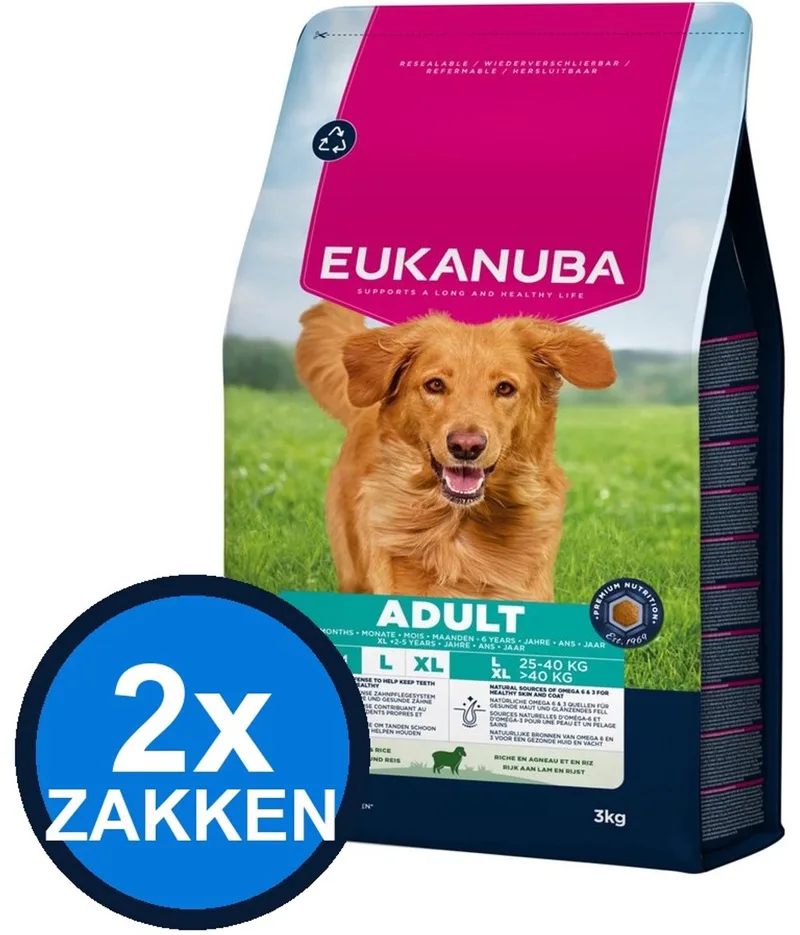 2x Eukanuba - Life Care Dog Adult Large Lamb & rice - Hondenvoer Droogvoer - 3 kg de Eukanuba – photo produit