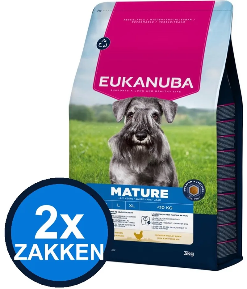 2x Eukanuba - Life Care Dog Mature Small Chicken - Hondenvoer Droogvoer - 3 kg de Eukanuba – photo produit