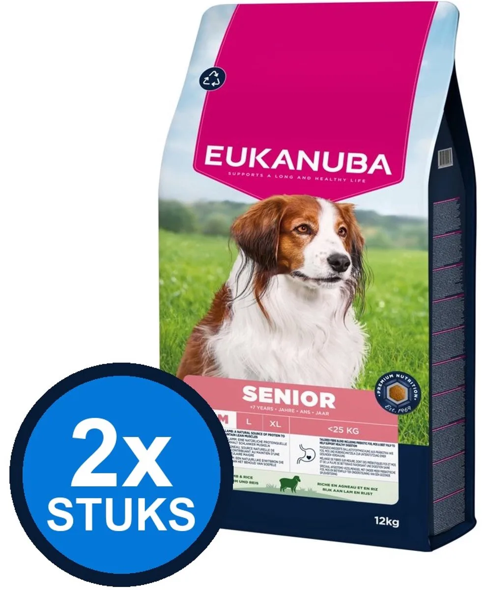 2x Eukanuba - Life Care dog senior small/medium lamb&rice 12kg by Eukanuba – product photo