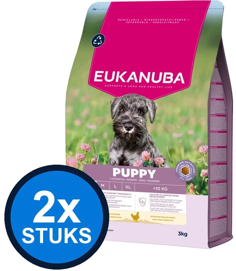 2x Eukanuba Puppy Small Kip - Hondenvoer Droogvoer - 3 kg by Eukanuba – product photo