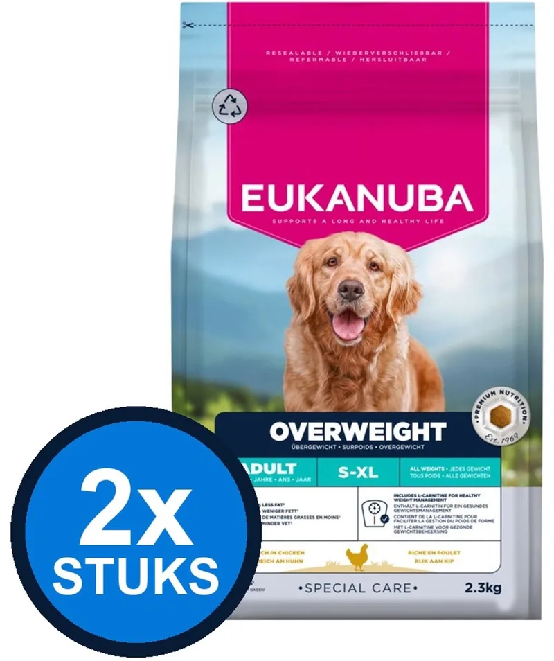 2x Eukanuba - Special Care Dog Adult Overweight - Hondenvoer Droogvoer - 2.3 kg by Eukanuba – product photo
