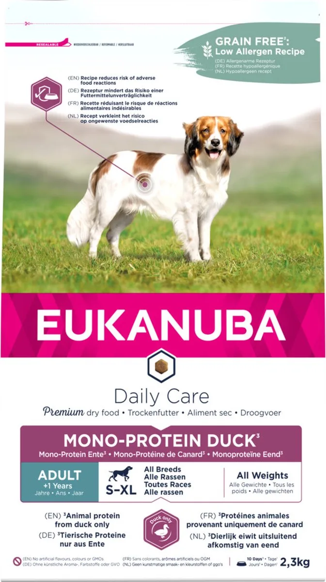 3x Eukanuba Hondenvoer Daily Care Eend Adult Mono-Proteine 2,3 kg by Eukanuba – product photo