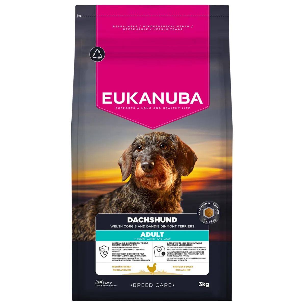 3x3kg Breed Teckel Eukanuba Hondenvoer van Eukanuba – productfoto
