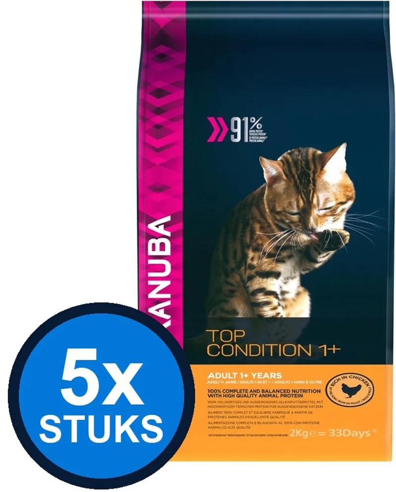 5x Eukanuba - Cat Adult Chicken - Kattenvoer Droogvoer - 2 kg de Eukanuba – photo produit