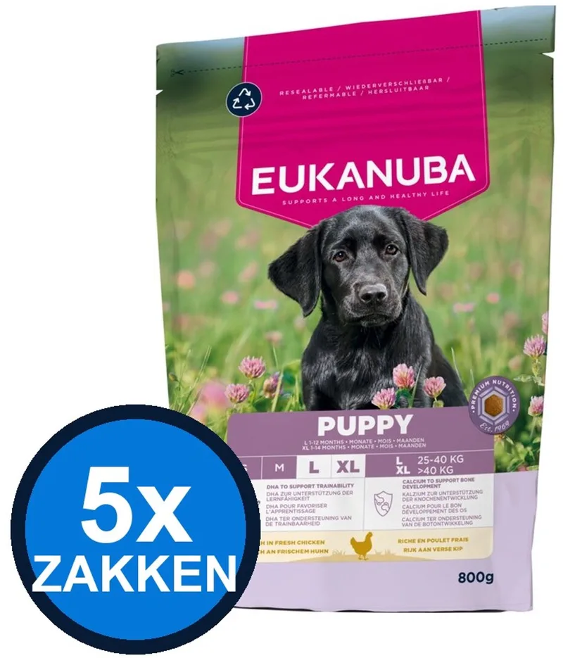 5x Eukanuba - Life Care Dog Puppy Large Chicken - Hondenvoer Droogvoer - 800 g by Eukanuba – product photo