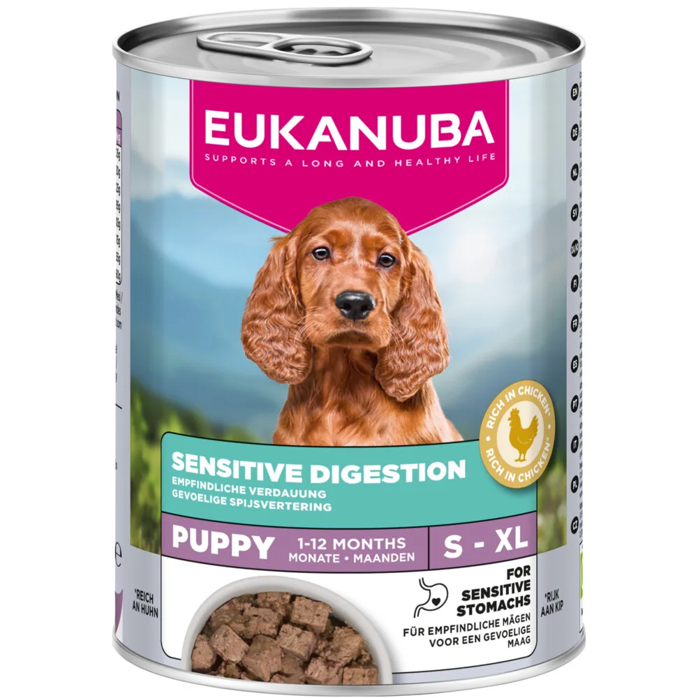 6x Eukanuba Special Care Hond Nat Puppy Sensitive Digestion 400 gr van Eukanuba – productfoto