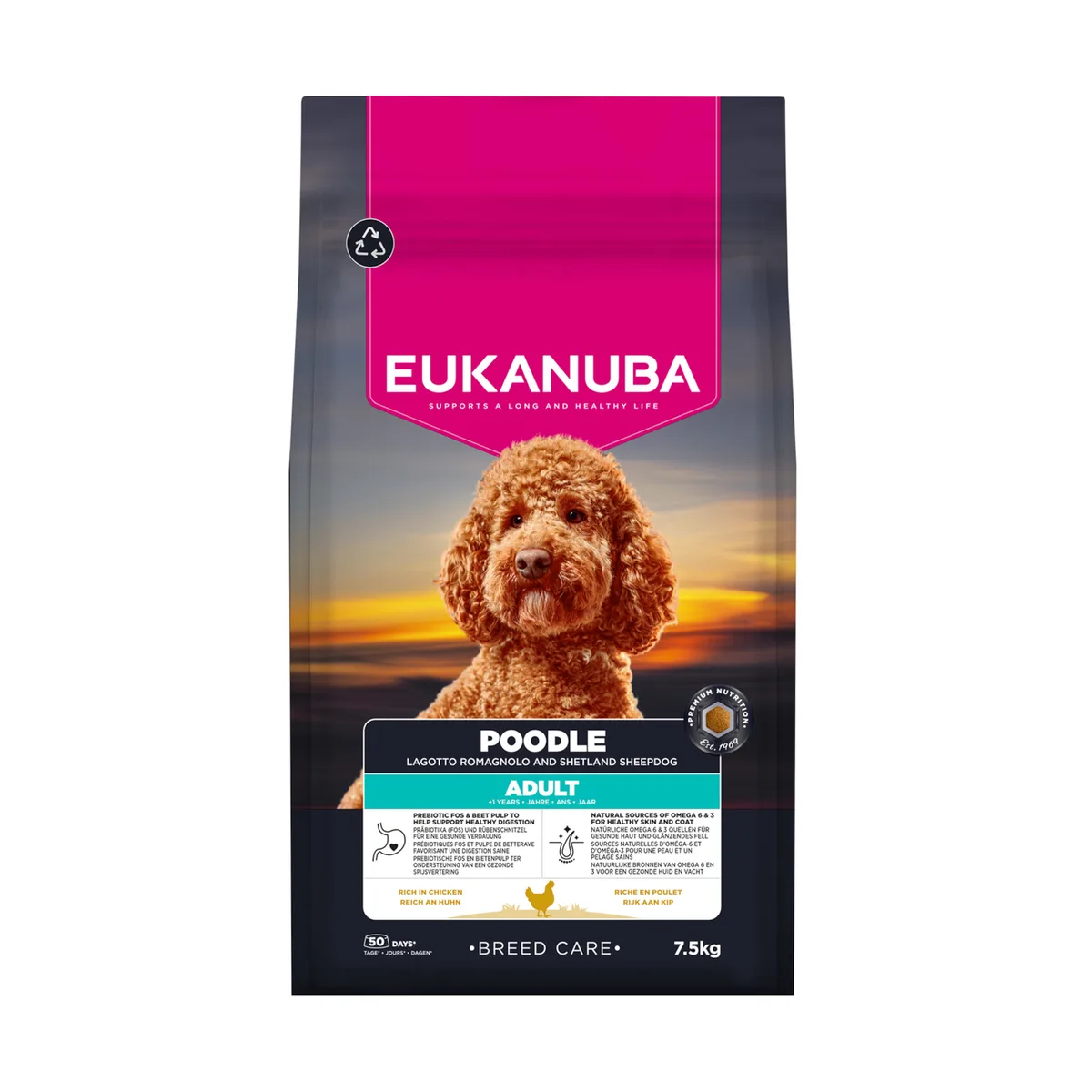 7,5kg Eukanuba Adult Breed Poedel Honden droogvoer van Eukanuba – productfoto