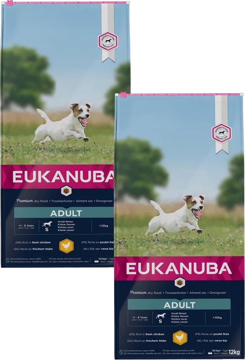 Active Adult Small Breed Kip - Hondenvoer - 2 x 12 kg by Eukanuba – product photo